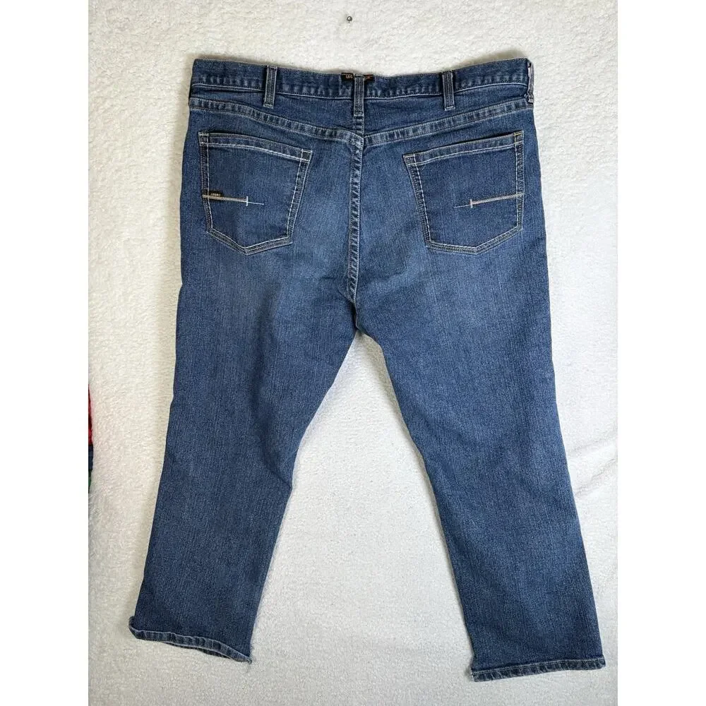 Ariat Rebar M5 Jeans Mens 44x30 Blue Straight Leg Outdoor Workwear Denim read